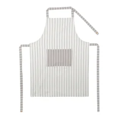 Grembiule da cucina cotone tinto filo righe scure