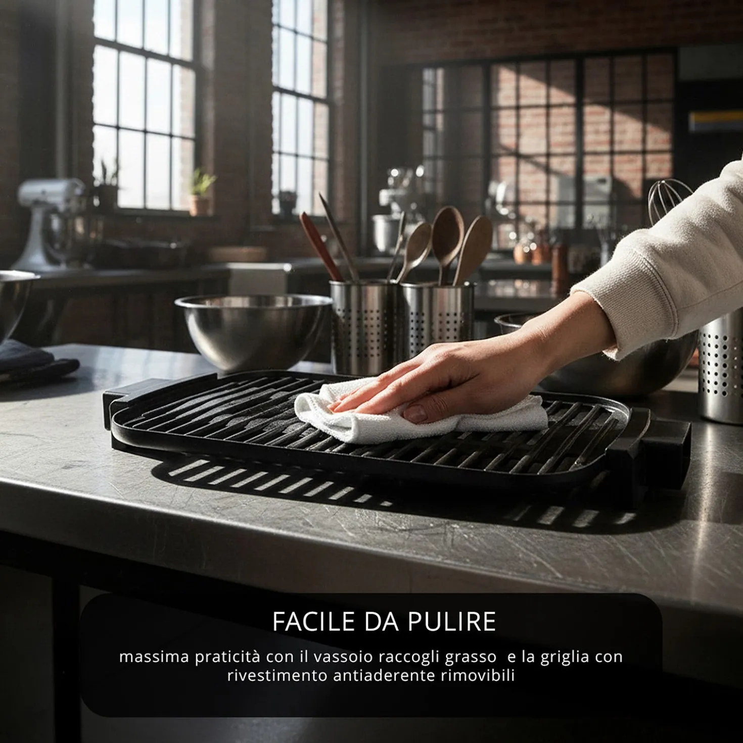 Griglia elettrica senza fumo 1800 W