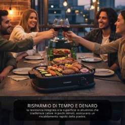 Griglia elettrica senza fumo 1800 W