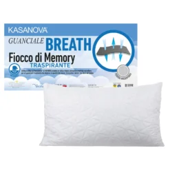 Guanciale Breath traspirante fiocco Memory, 45x75 cm
