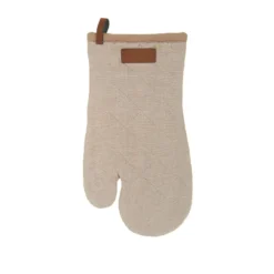 Guanto da forno beige in cotone