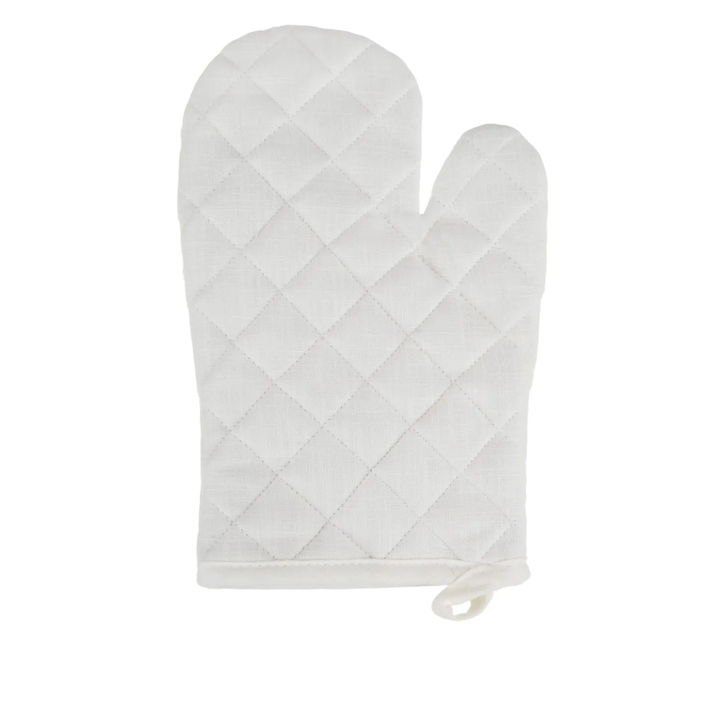 Guanto da forno bianco cotone Slub
