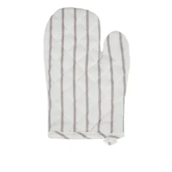 Guanto da forno cotone tinto filo righe scure