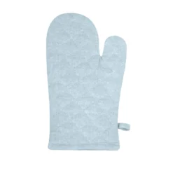 Guanto forno ottanio con scritta in misto cotone