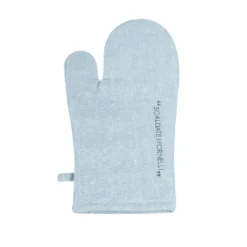 Guanto forno ottanio con scritta in misto cotone