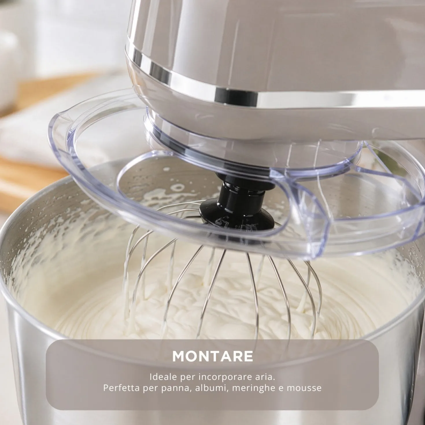 Impastatrice planetaria 5 L 1300 W tortora