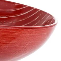 Insalatiera rossa righe bianche porcellana Mix e Match