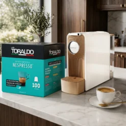 Kit Macchina caffè bianca e 100 capsule Classica Toraldo