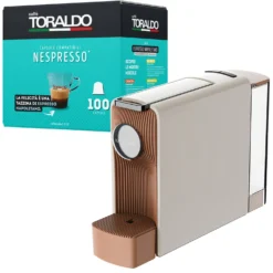 Kit Macchina caffè grigia e 100 capsule Classica Toraldo