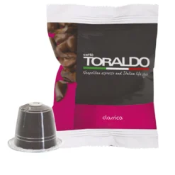 Kit Macchina caffè grigia e 100 capsule Classica Toraldo