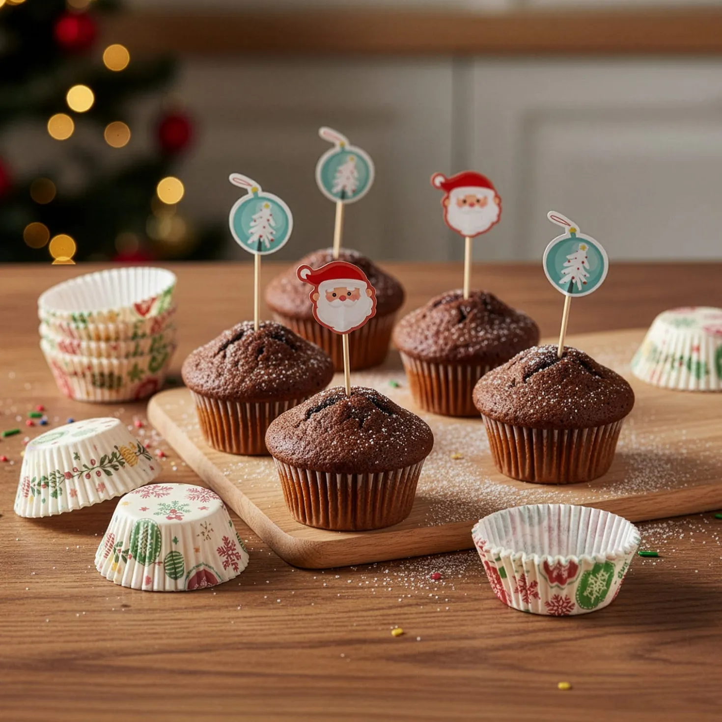 Kit natalizio decoro muffin