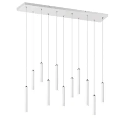 Lampada a sospensione 11 luci bianca Tubular Trio