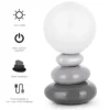 Lampada da tavola Luna ceramica con filo