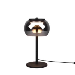 Lampada da tavolo nero opaco Madison Trio