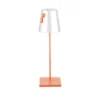 Lampada da tavolo touch 7 colori con base arancione