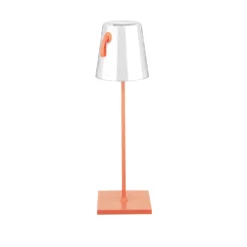 Lampada da tavolo touch 7 colori con base arancione