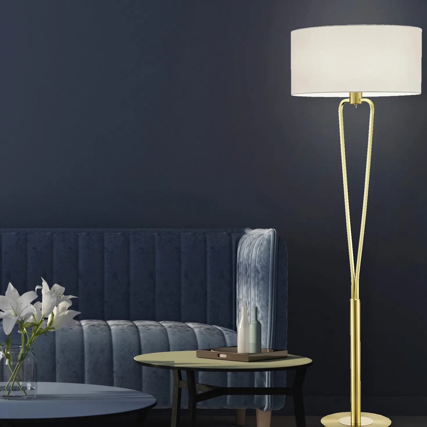 Lampada da terra Paris ottone Trio