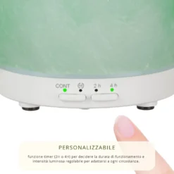 Lampada di sale diffusore elettrico verde
