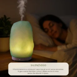 Lampada di sale diffusore elettrico verde