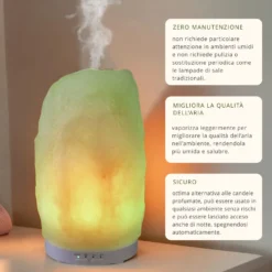 Lampada di sale diffusore elettrico verde