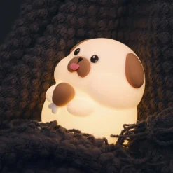 Lampada led cane silicone per bambini