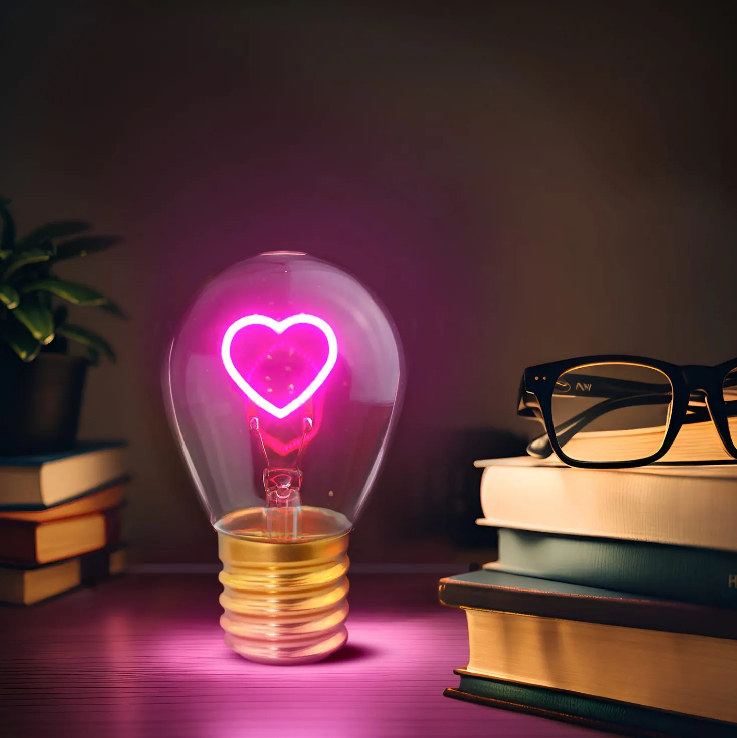Lampada LED cuore ricaricabile