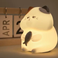 Lampada led gatto silicone per bambini