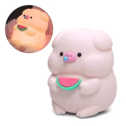 Lampada led maialino silicone per bambini