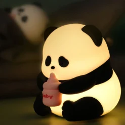Lampada led panda silicone per bambini