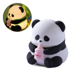 Lampada led panda silicone per bambini