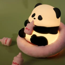 Lampada led panda silicone per bambini
