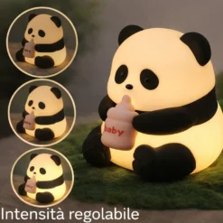 Lampada led panda silicone per bambini