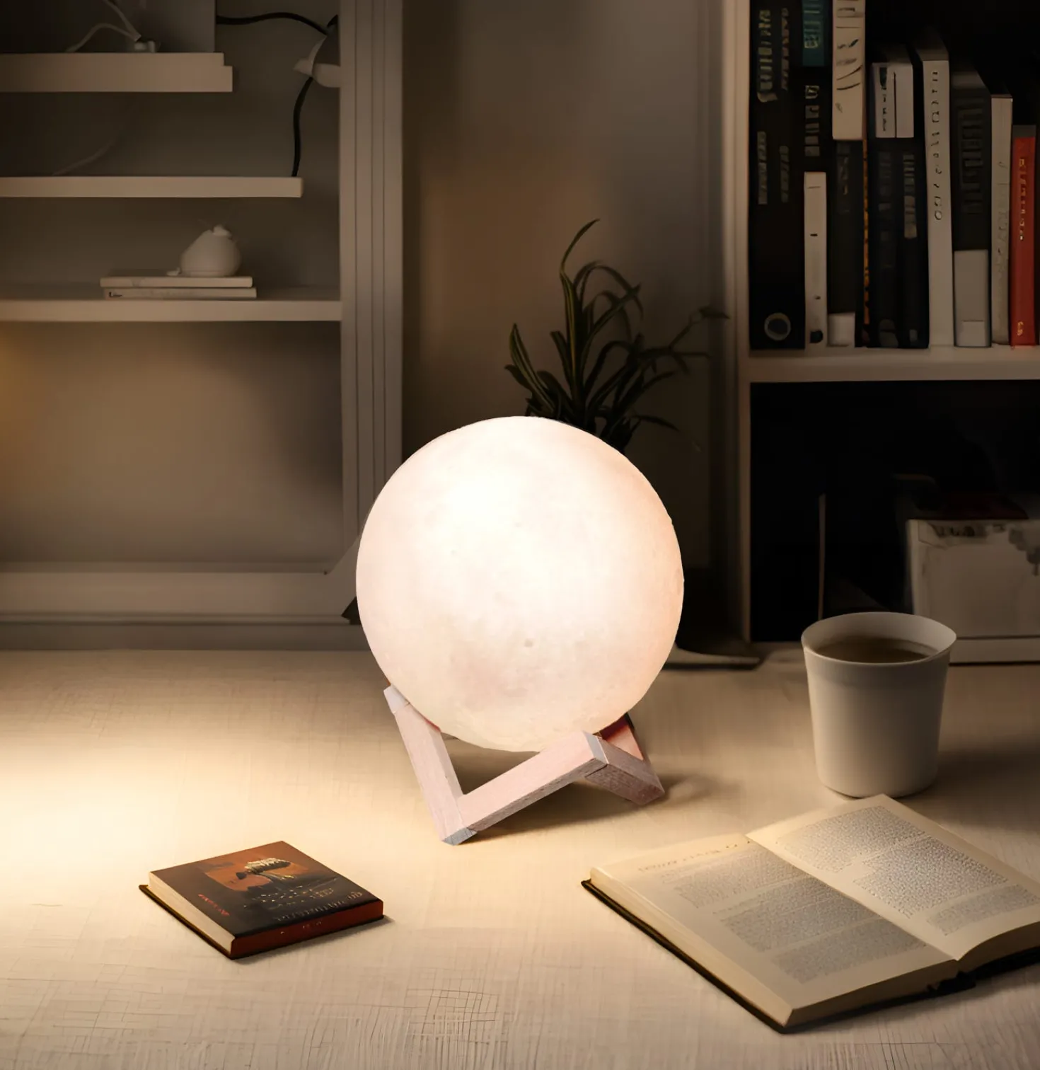 Lampada luna led 3D ricaricabile 15 cm