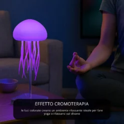 Lampada Medusa senza fili con luci colorate