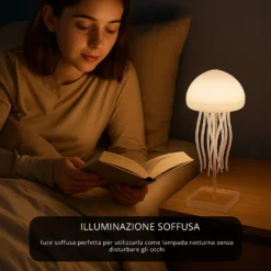 Lampada Medusa senza fili con luci colorate