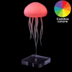 Lampada Medusa senza fili con luci colorate