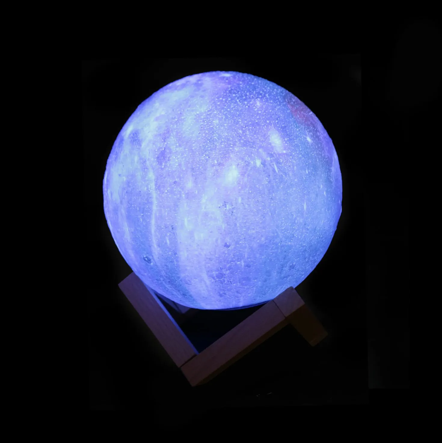Lampada pianeta led 3D ricaricabile 15 cm
