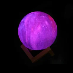 Lampada pianeta led 3D ricaricabile 15 cm