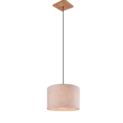 Lampadario con base in legno Elmau Trio