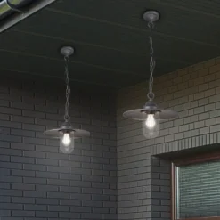 Lampadario da esterni antracite Brenta Trio