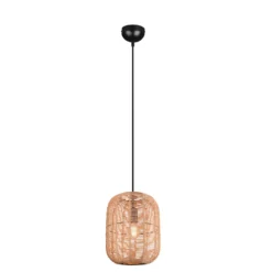 Lampadario in sisal naturale Runa Trio