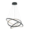 Lampadario LED 3 anelli antracite Aaron Trio