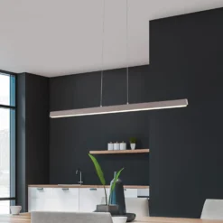 Lampadario LED finitura nickel opaco Belfast Trio