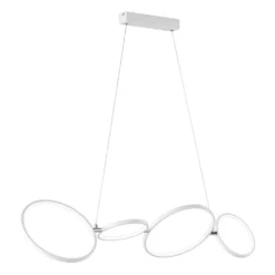 Lampadario 4 LED Rondo bianco Trio