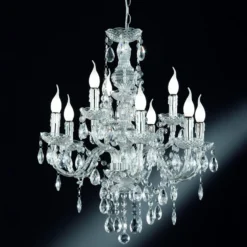 Lampadario Luster 9 luci trasparente Trio
