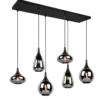 Lampadario nero opaco Lumina 6 luci Trio