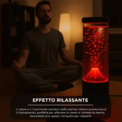 Lampada vulcano acquario cilindro