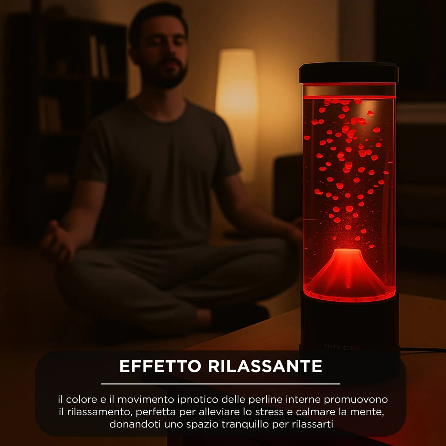 Lampada vulcano acquario cilindro