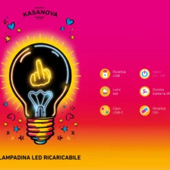 Lampadina decorativa Dito LED ricaricabile