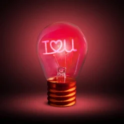Lampadina decorativa led I love you ricaricabile